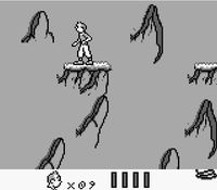 une photo d'Ã©cran de Tintin - Le Temple du Soleil sur Nintendo Game Boy